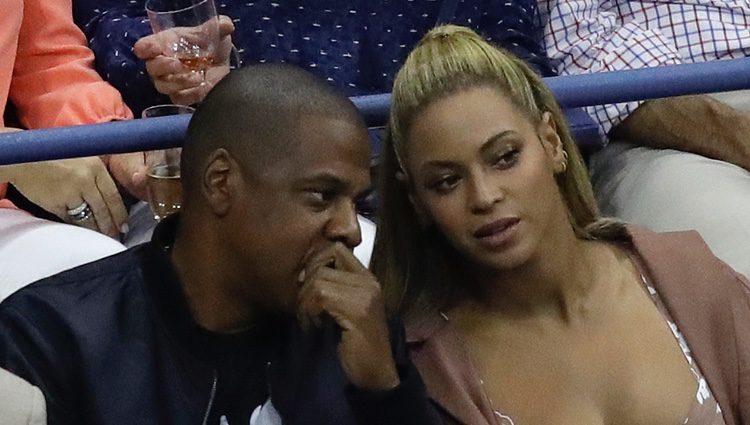 Beyoncé y Jay Z en el partido de Serena Williams en el US Open de Nueva York en 2016