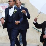 Davor Luksic llegando a su boda con Cristel Carrisi