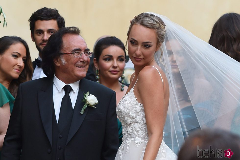 Albano Carrisi en la boda de su hija Carrisi Cristel
