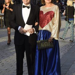 Ágatha Ruiz de la Prada y Pedro J. Martínez en el estreno de la temporada de ópera del Teatro Real 2016