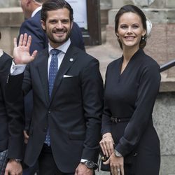 Carlos Felipe de Suecia y Sofia Hellqvist en la apertura del Parlamento 2016