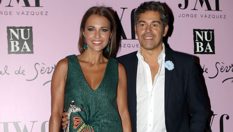 Jorge Vázquez con Paula Echevarría en la fiesta de presentación de su colección 'Mogambo'