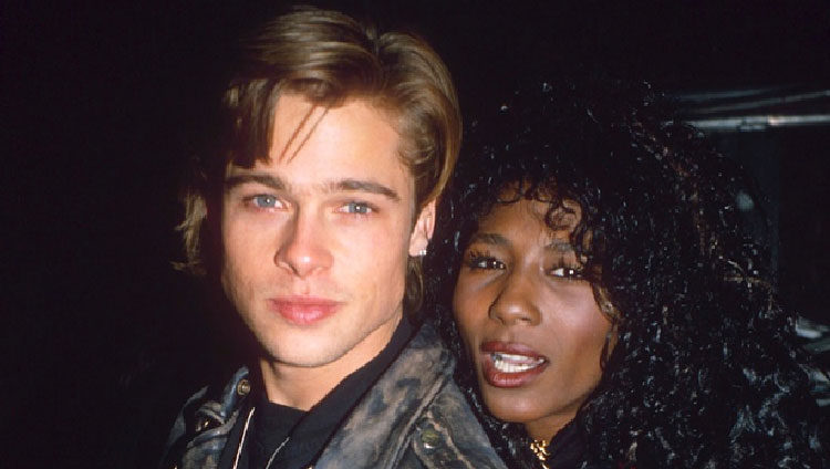 Brad Pitt con Sinitta a finales de los 80