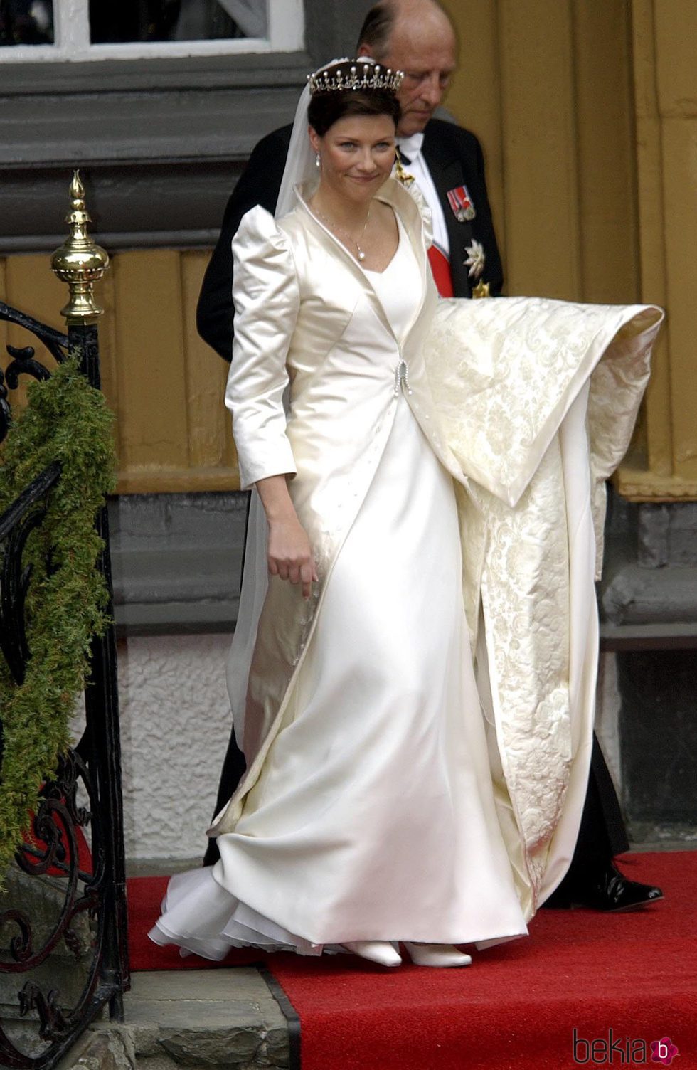 Marta Luisa de Noruega vestida de novia