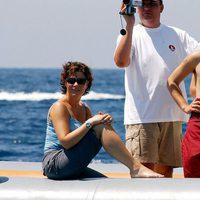 Marta Luisa de Noruega con Ari Behn con el torso desnudo en Mallorca