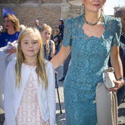 Máxima de Holanda y Ariane en el bautizo de Carlos de Borbón y Parma