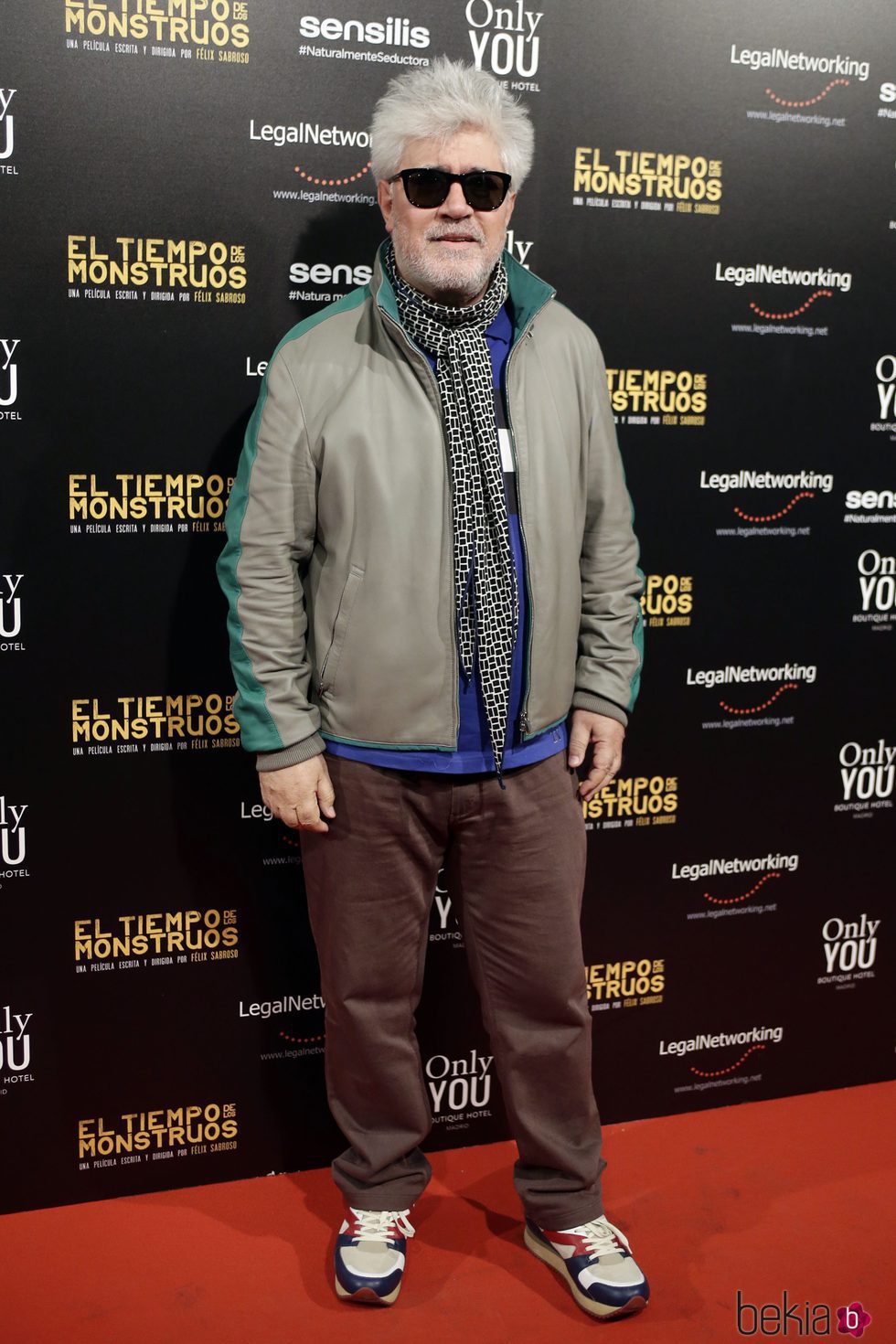 Pedro Almodóvar en el estreno de la película 'El tiempo de los monstruos'