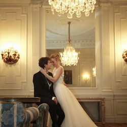 Marta Hazas y Javier Veiga en la foto oficial de su boda