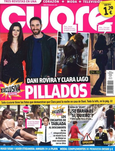 Dani Rovira y Clara Lago pillados en Cuore