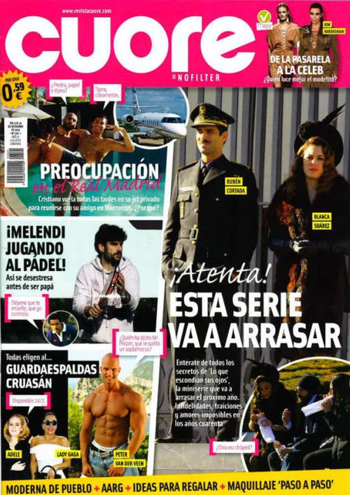 Rubén Cortada y Blanca Suárez en la portada de Cuore