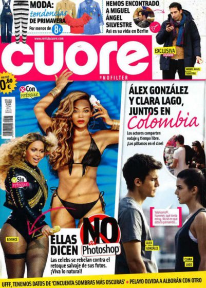 Las famosas que dicen no al Photoshop en la portada de Cuore