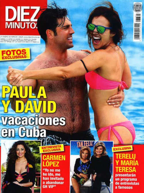 Las vacaciones de Paula Echevarría y David Bustamante en Diez Minutos