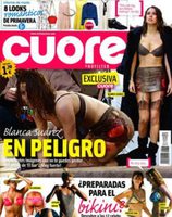 Blanca Suárez en peligro en la portada de Cuore