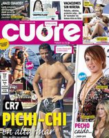 Cristiano Ronaldo en alta mar en la portada de Cuore