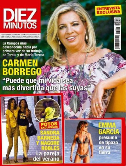 Carmen Borrego habla de su vida en la revista Diez Minutos