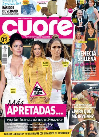 Salma Hayek, Blanca Suárez y Jennifer Lopez en portada de Cuore