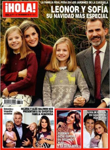 La Familia Real española felicita la Navidad protagonizando así la portada  de la revista Hola - Revista Hola - Bekia