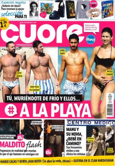 Los famosos del momento se van a la playa en pleno invierno luciendo tipazo y protagonizan la portada de Cuore