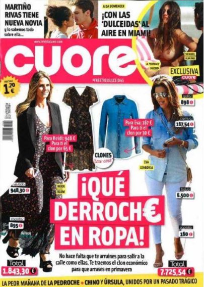 El derroche de ropa de las famosas en Cuore - Revista Corazón - Bekia
