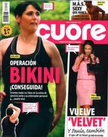 Rosa López y su operación bikini en la portada de Cuore