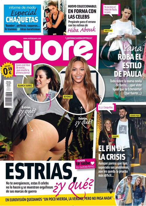 Revista Cuore dedica su portada a las 8 famosas que no ocultan sus estrías