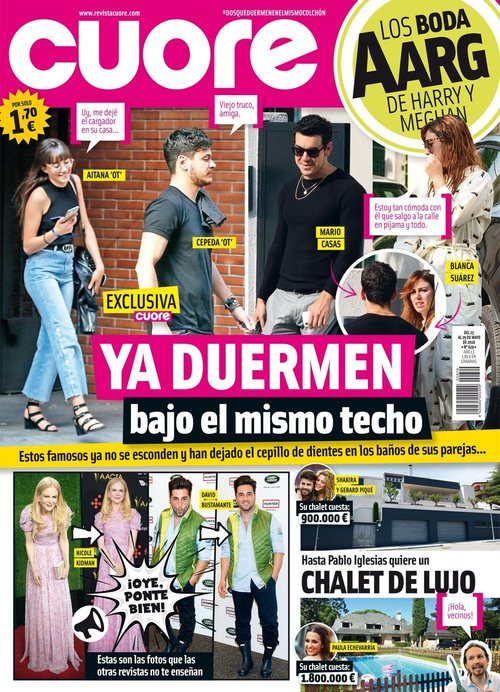 Revista Cuore dedica su portada a las parejas de celebrities que ya no esconden su amor