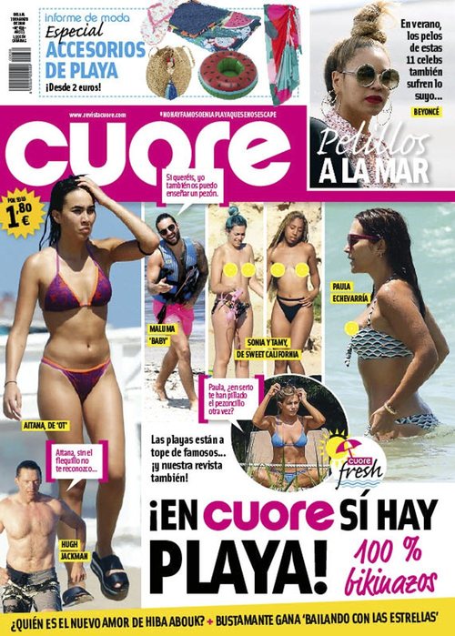 Aitana, Maluma, Paula Echevarría... disfrutan de la playa en revista Cuore