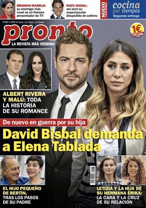 La demanda de David Bisbal a Elena Tablada en la portada de Pronto