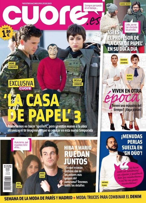 Revista Cuore se cuela en el rodaje de la tercera temporada de 'La casa de papel'