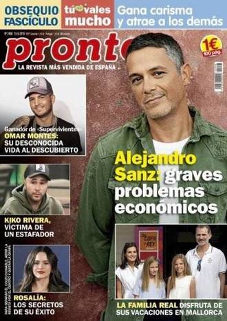 Pronto habla de los problemas económicos de Alejandro Sanz