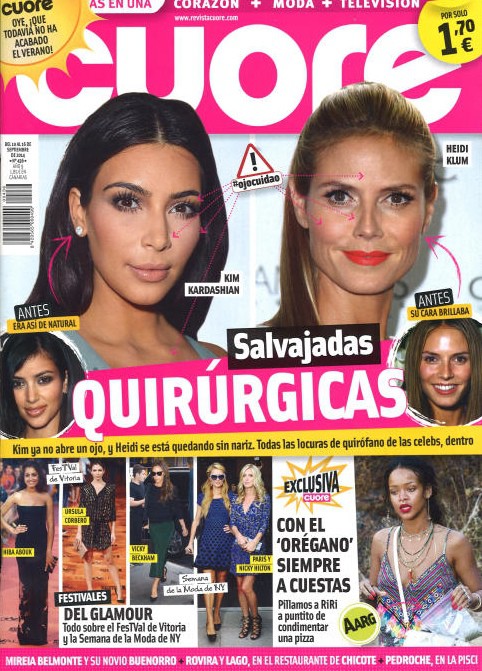 Salvajadas quirúrgicas de celebrities en Cuore