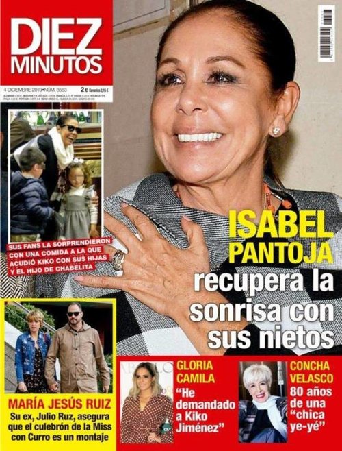 Isabel Pantoja recupera la sonrisa con sus nietos, en Diez Minutos