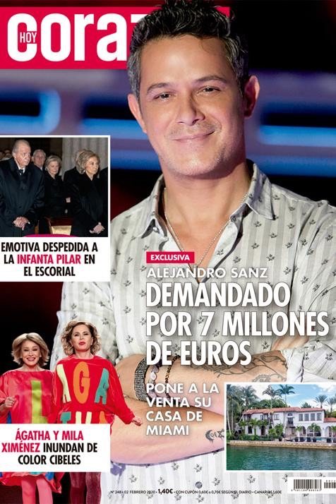 En Hoy Corazón: Alejandro Sanz demandado por 7 millones de euros