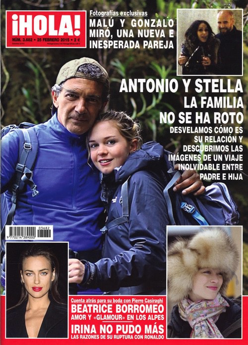 Antonio Banderas y Stella del Carmen posan para ¡Hola!