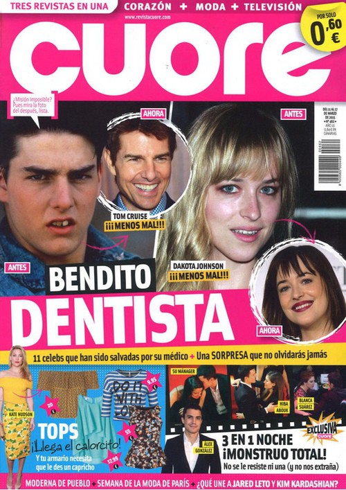 Cuore da las gracias a los dentistas de las celebrities por sus renovadas dentaduras