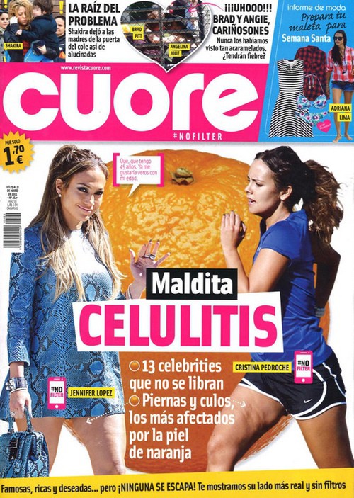 Cuore muestra a las trece celebrities que no se libran de la piel de naranja