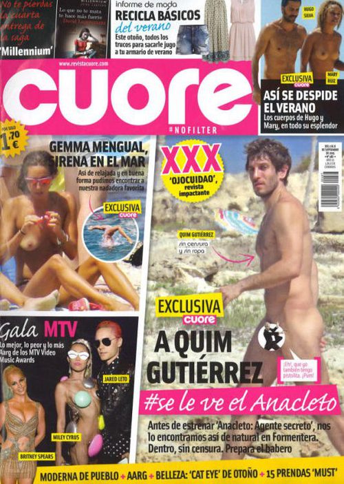 Quim Gutiérrez, pillado desnudo en Cuore